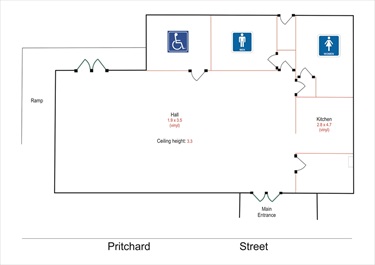 Floor plan of Mount Pritchard Hall