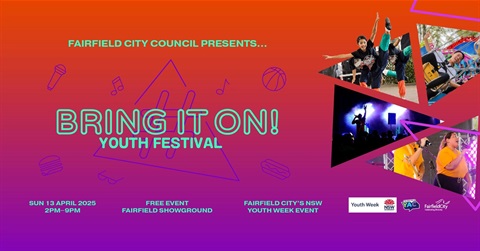 A landscape web banner for the Bring It On! Youth Festival