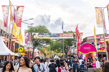Crowd shot of John Street at Cabramatta Moon Festival 2025 photo by Anna Kucera.