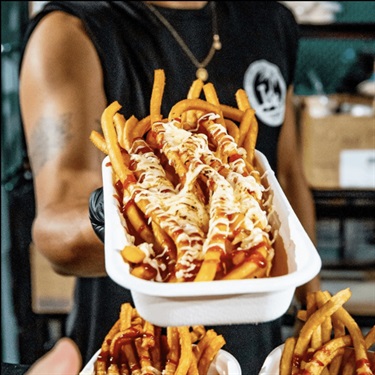 Wagyu blacks fries stallholder Cabramatta Moon Festival 2025.