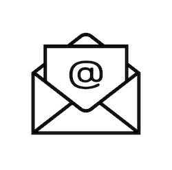 Email icon of an envelope 