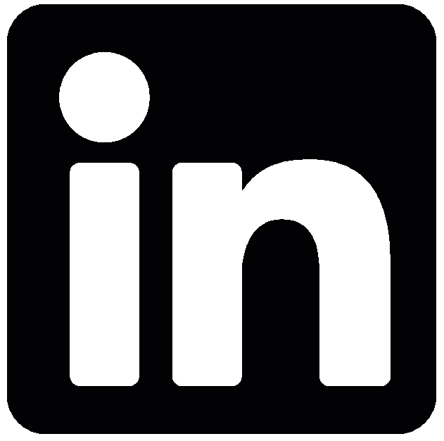 LinkedIn logo in black