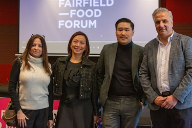 Fazila Farhad, Councillor Dai Le, Dave Vu, Mayor Frank Carbone