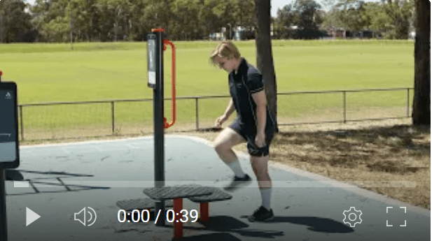 women using the step ups at fairfield city outdoor gyms in parks
