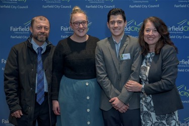 Youth Achievement Award nominee with his family