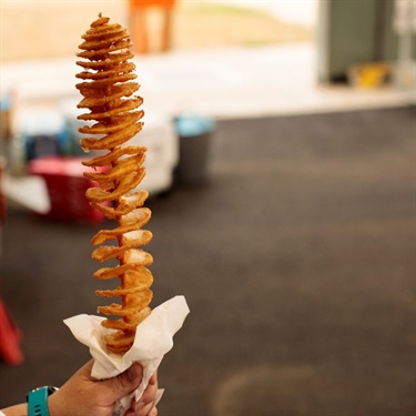 Chips on a stick twist style potato