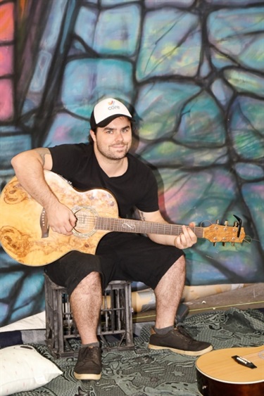 Young man playing guitar