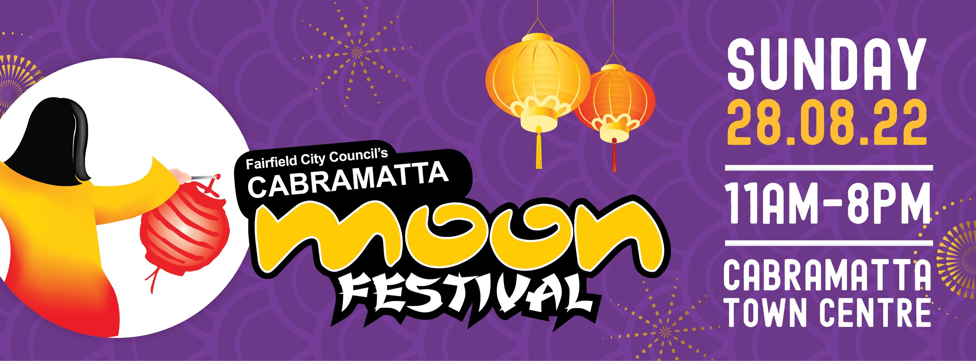 Cabramatta Moon Festival official banner - Sunday 28th August 2022, 11am-8pm in Cabramatta Town Centre