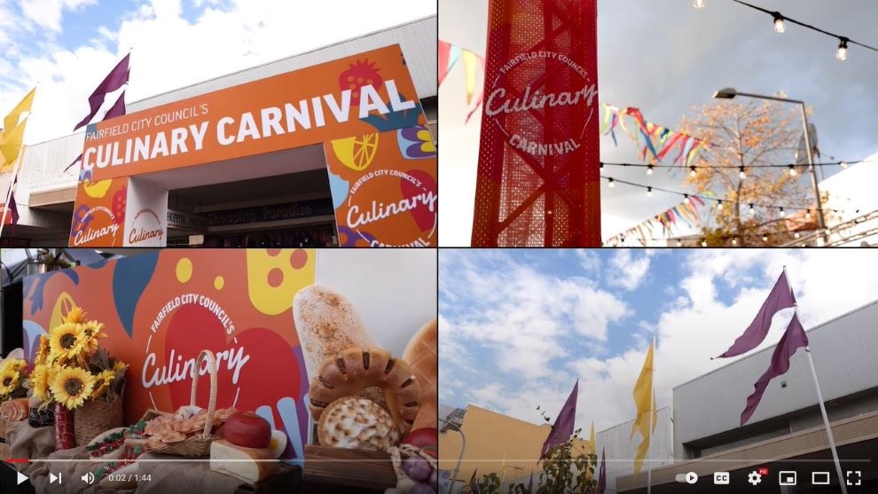 Screenshot of Fairfield Culinary Carnival 2022 video on Youtube