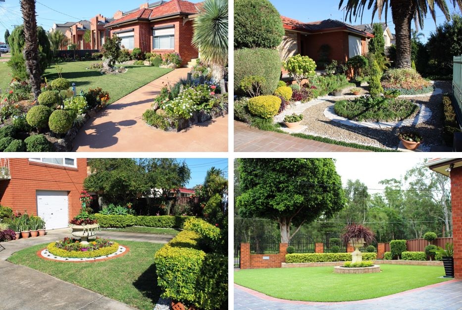 Collage of winning gardens form the Fabulous Fairfield Garden competition