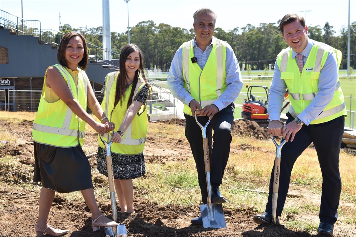 Fairfield City Mayor Frank Carbone with the Hon. Scott Farlow MLC and Councillors Dai Le and Sera Yilmaz