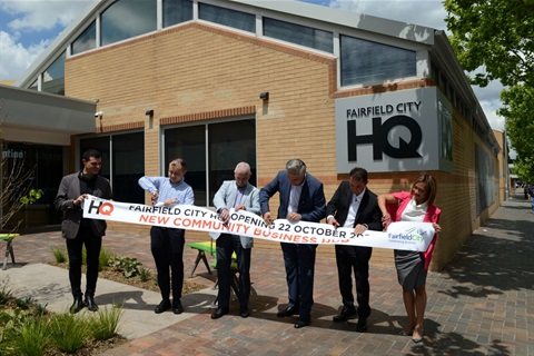 Ribbon cutting of Fairfield HQ opening