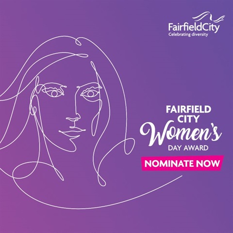 2023 Fairfield City Women's Day Award poster for nominations now open