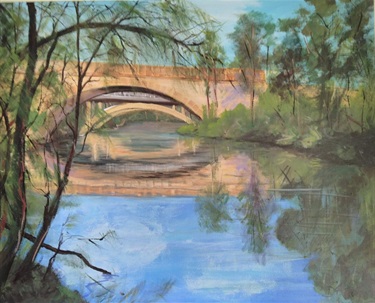 painting of Lansdowne Bridge