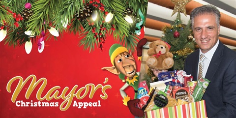 Mayor's Christmas Appeal image of the Mayor and an elf
