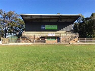 Grand stand at Fairfield Park