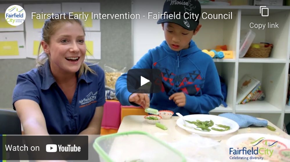 Screenshot of Fairstart Early Intervention video on Youtube