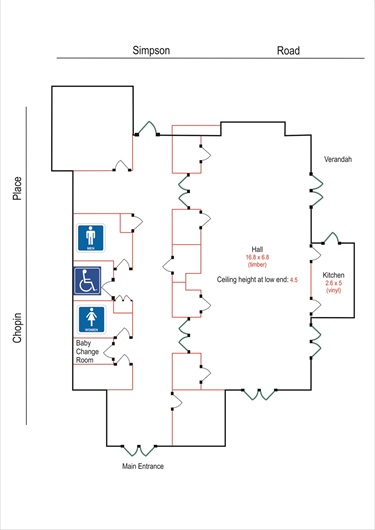 Floor Plan of Bonnyrigg Heights Hall
