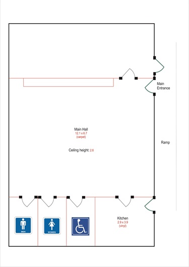 Floor plan of Cabravale Senior Citizens Centre