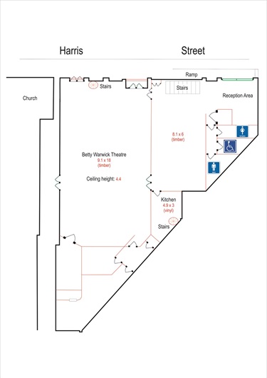 Ground floor plan of Fairfield School of Arts