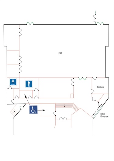 Floor plan of Wetherill Park Community Hall Centre