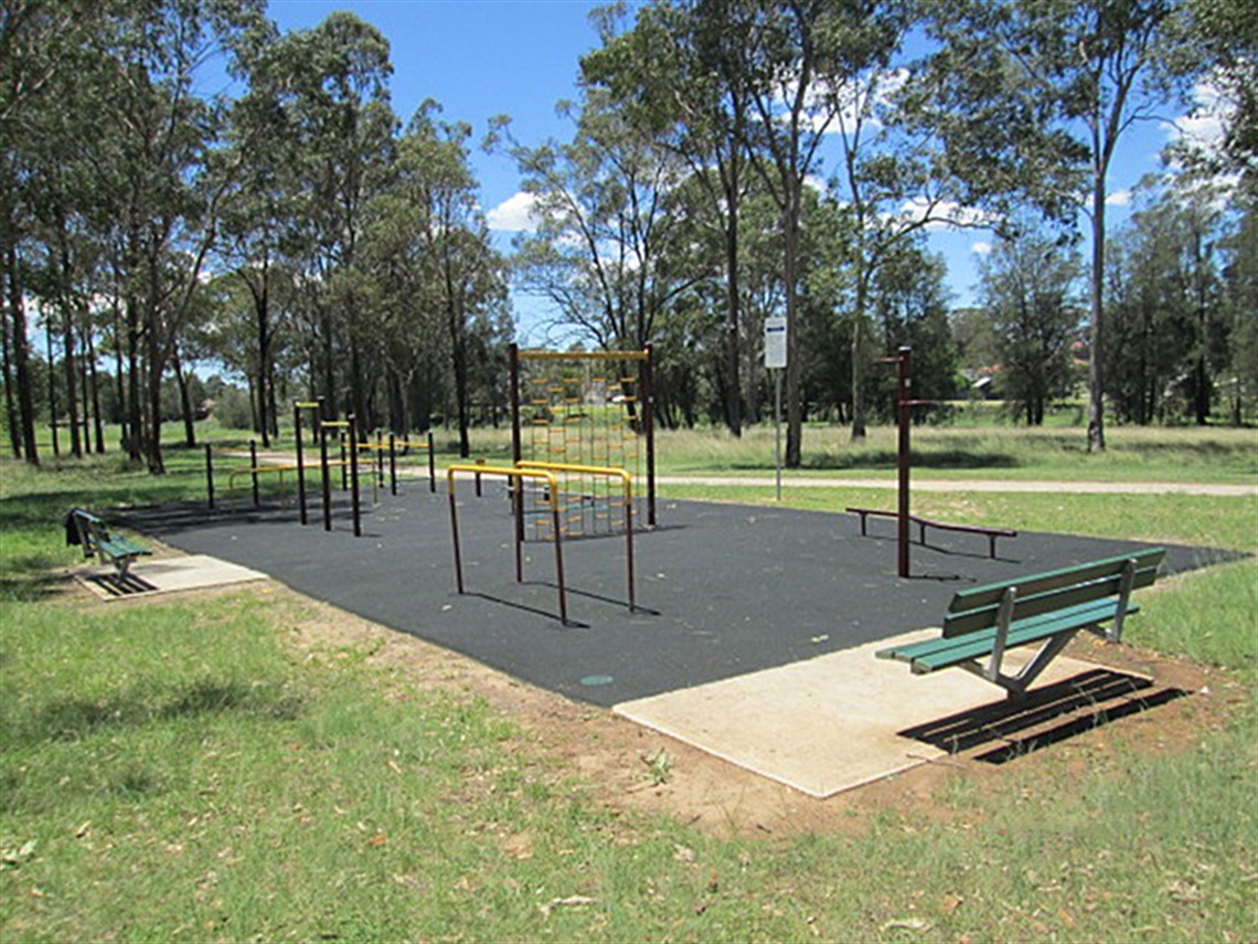 Playground and fitness equipment at Lalich Park