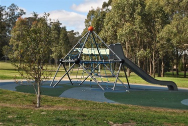 Climbing nets with playground slide