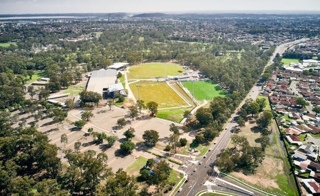 Aerial view of Fairfield Showground
