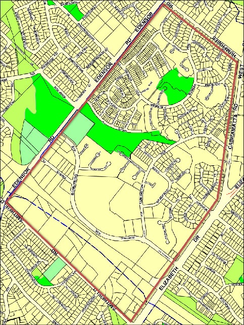 Bonnyrigg Town Centre Activation boundary map