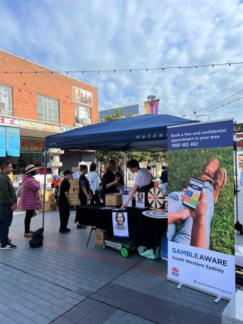 GambleAware Week Stall in Freedom Plaza October 2022