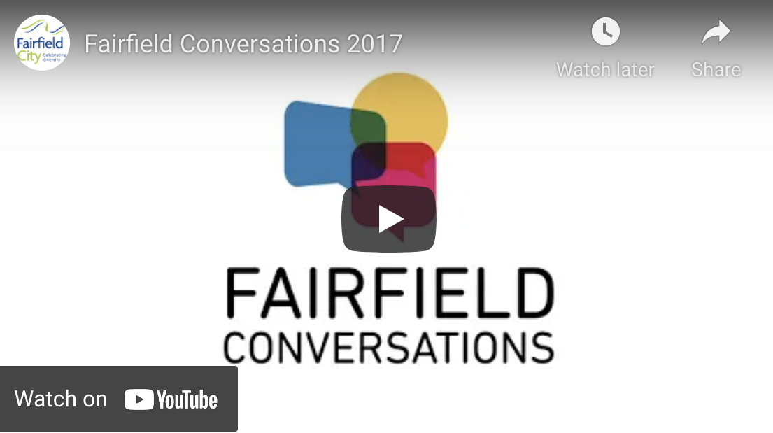 Screenshot of Fairfield Conversations 2017 video on Youtube