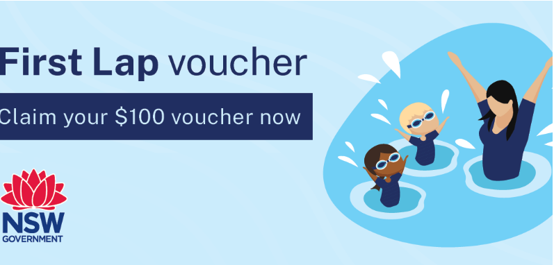 First Lap Voucher banner from NSW government - Claim your $100 voucher now