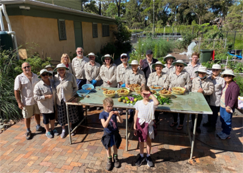 Group of volunteers at nursery