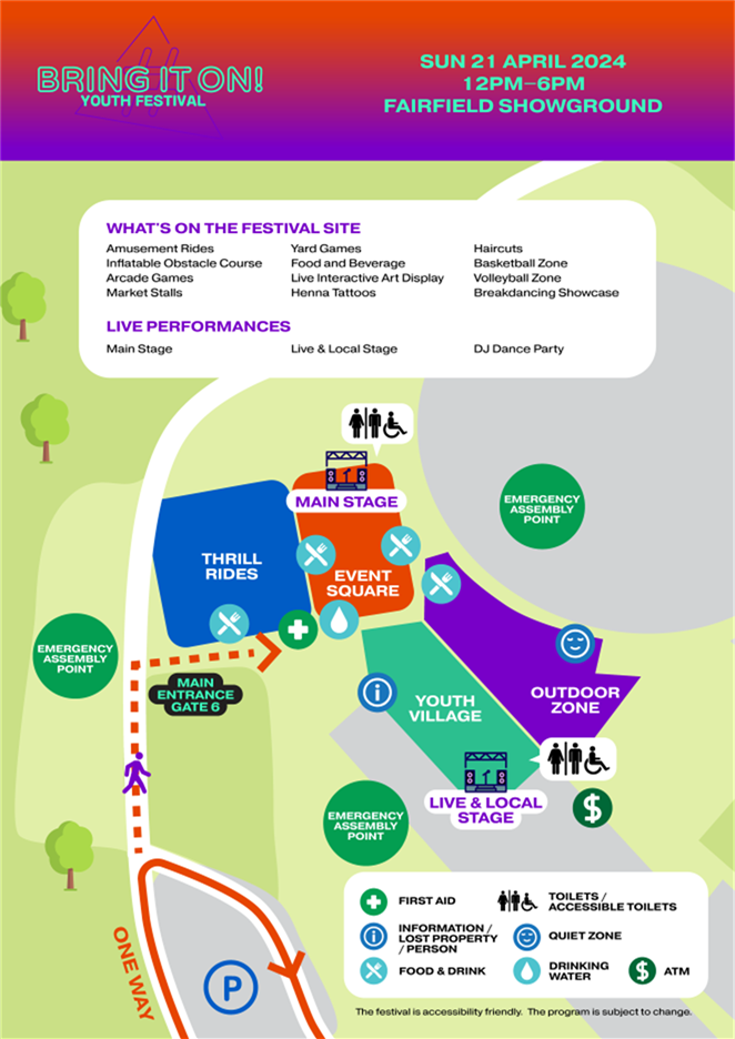 Bring It On! Youth Festival Map