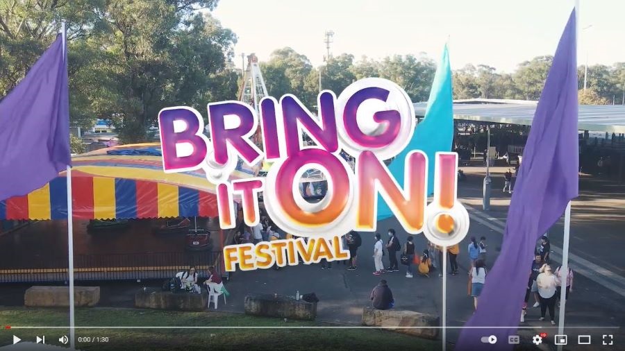 Screenshot of Bring It On! Festival 2022 video on Youtube