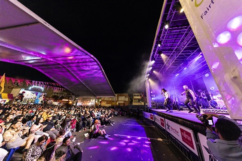 2024 Cabramatta Moon Festival The King of Pop Show and stage by Ken Leanfore.