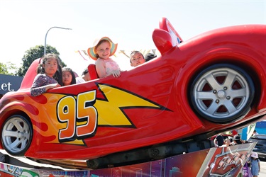 Kids on Car Amusement Ride