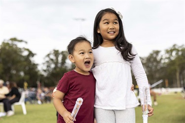 Two excited kids