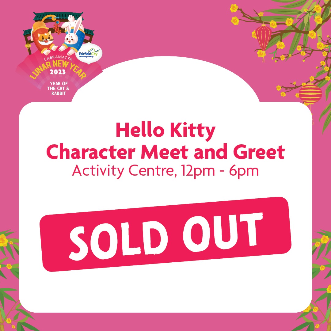 Hello Kitty Character Meet and Greet - Activity Centre, 12pm-6pm Sold Out