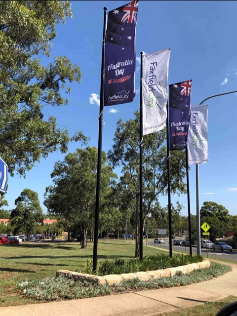 Australia Day flags in Prairiewood