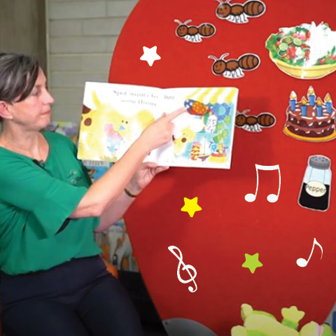Female librarian conducting story time at Whitlam Library Cabramatta