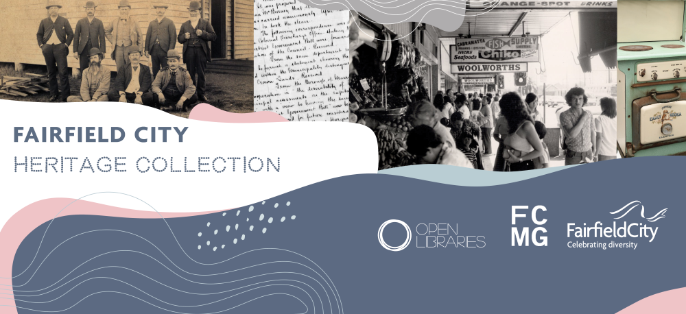 Fairfield City Heritage Collection banner with historic photographs