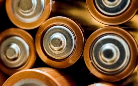 Close up of batteries