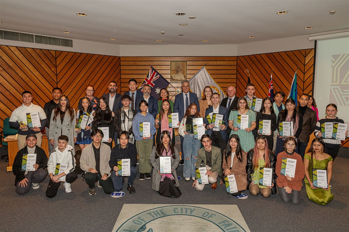 mayors youth achievement awards 2023 winners and nominees with mayor frank carbone.jpg