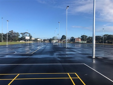 Endeavour Sports Park multipurpose courts upgrade progress 4