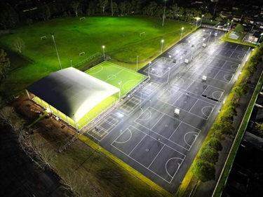 Endeavour Sports Park multipurpose courts upgrade progress 7