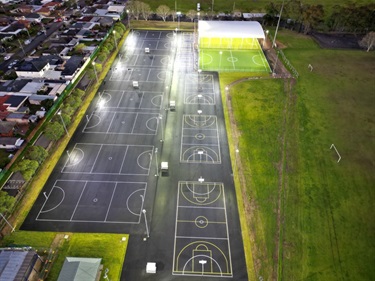 Endeavour Sports Park multipurpose courts upgrade progress 8