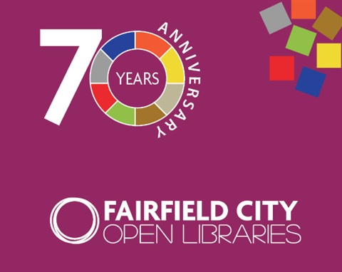 Fairfield City Open Libraries 70 years banner