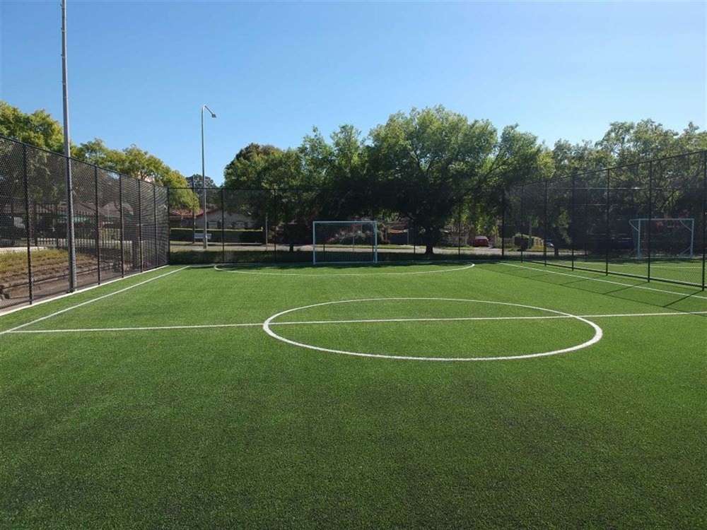 The outdoor futsal court at Emerson Park.