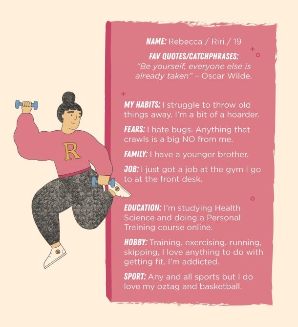 Fact Sheet on Healthspo character Rebecca